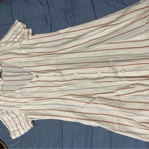 Striped Button-Down Dress